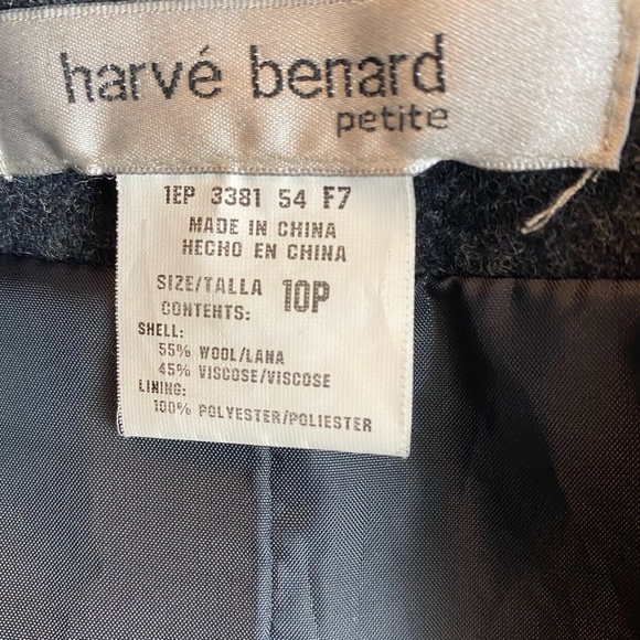 🌟🌟Host Pick✨✨HARVE BENARD Petite Long Sleeve Wool Blend Blazer Jacket Size 10 - Picture 6 of 7
